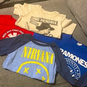 Band T-shirt Collection- Ramones, Nirvana, Joni Hendrix, Chili Peppers